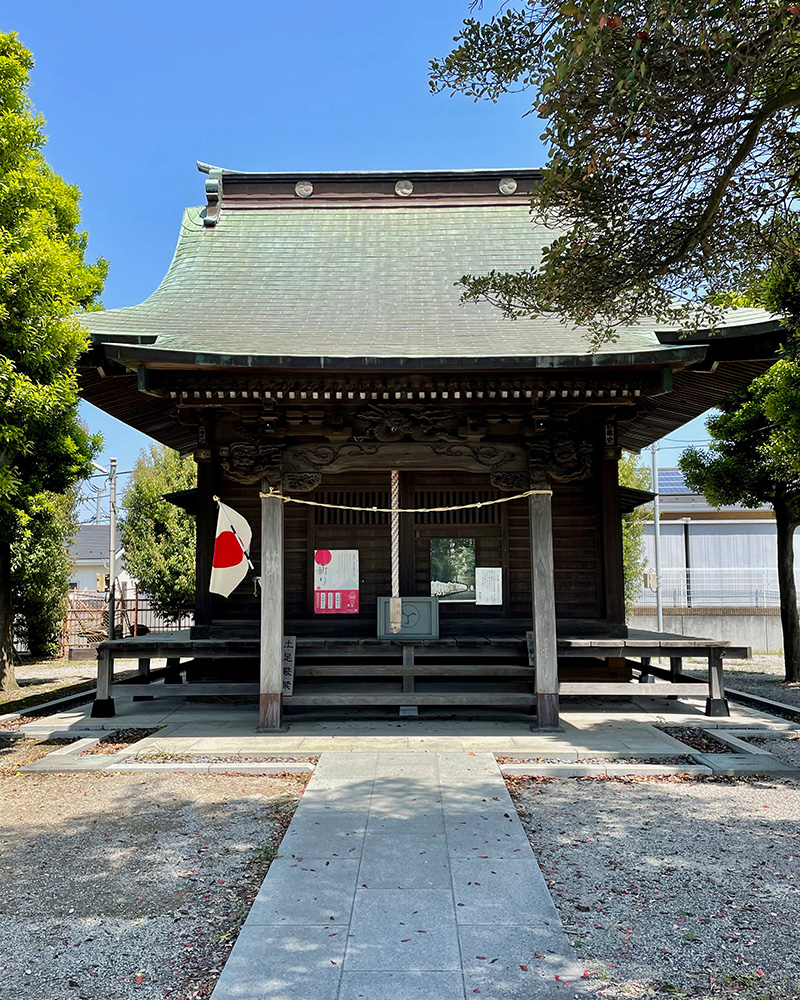 頼朝が立ち寄ったという柄澤神社の写真