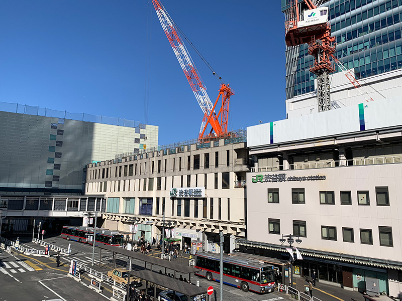 JR渋谷駅の改修工事の写真