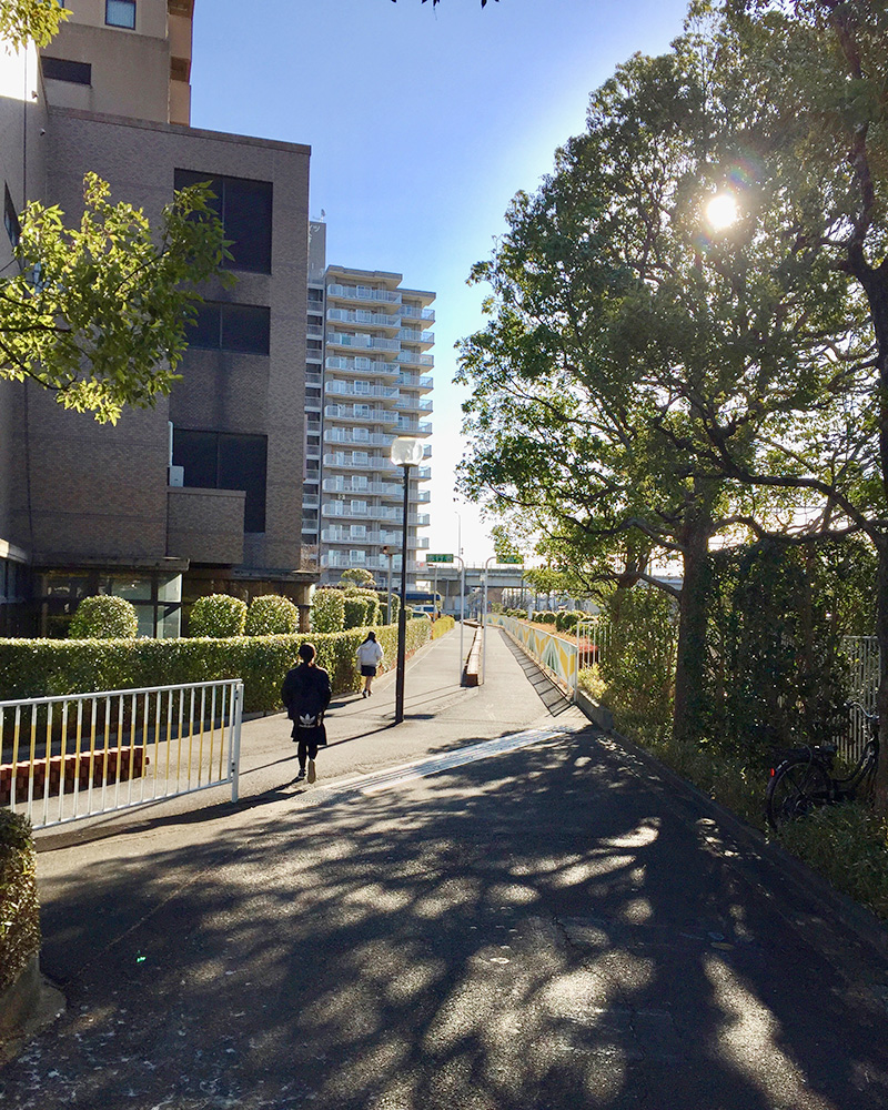 深谷駅からレンガ工場まで続く遊歩道の写真