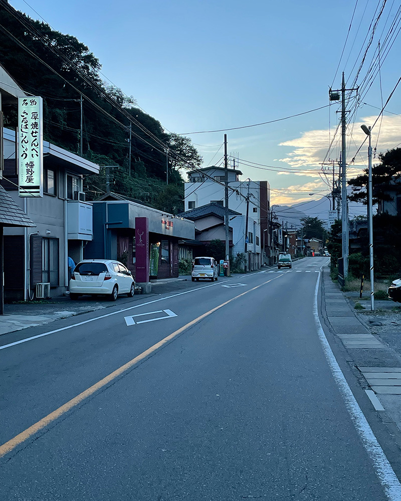 猿橋宿の町並みの写真