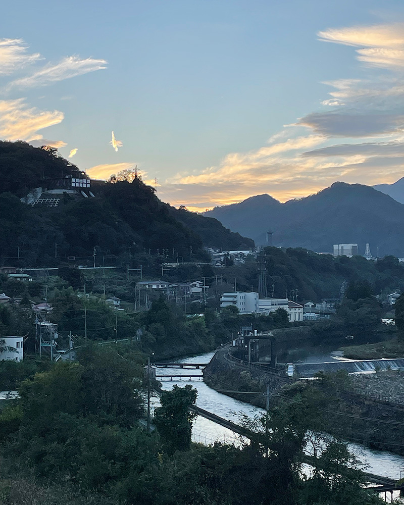 駒橋宿の方角を眺める写真