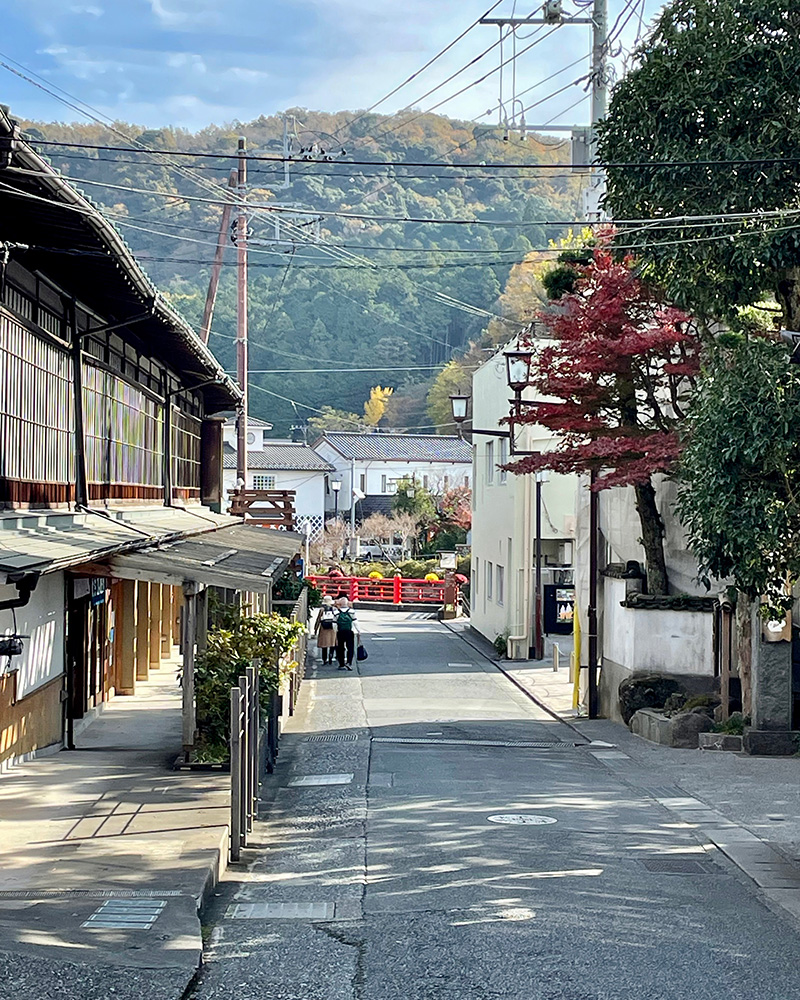 修善寺の街にお別れをする写真