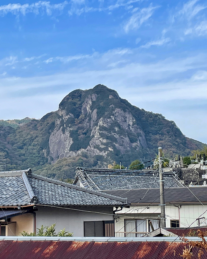 城山が見える写真