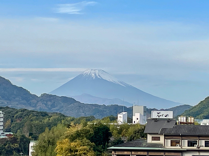 見守るように富士山が姿を現す写真