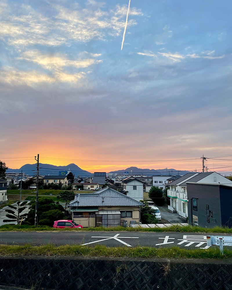 日が落ちた写真
