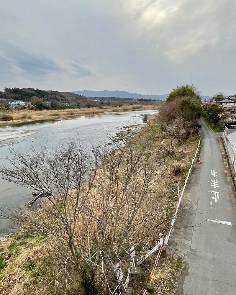 荒川を渡る写真