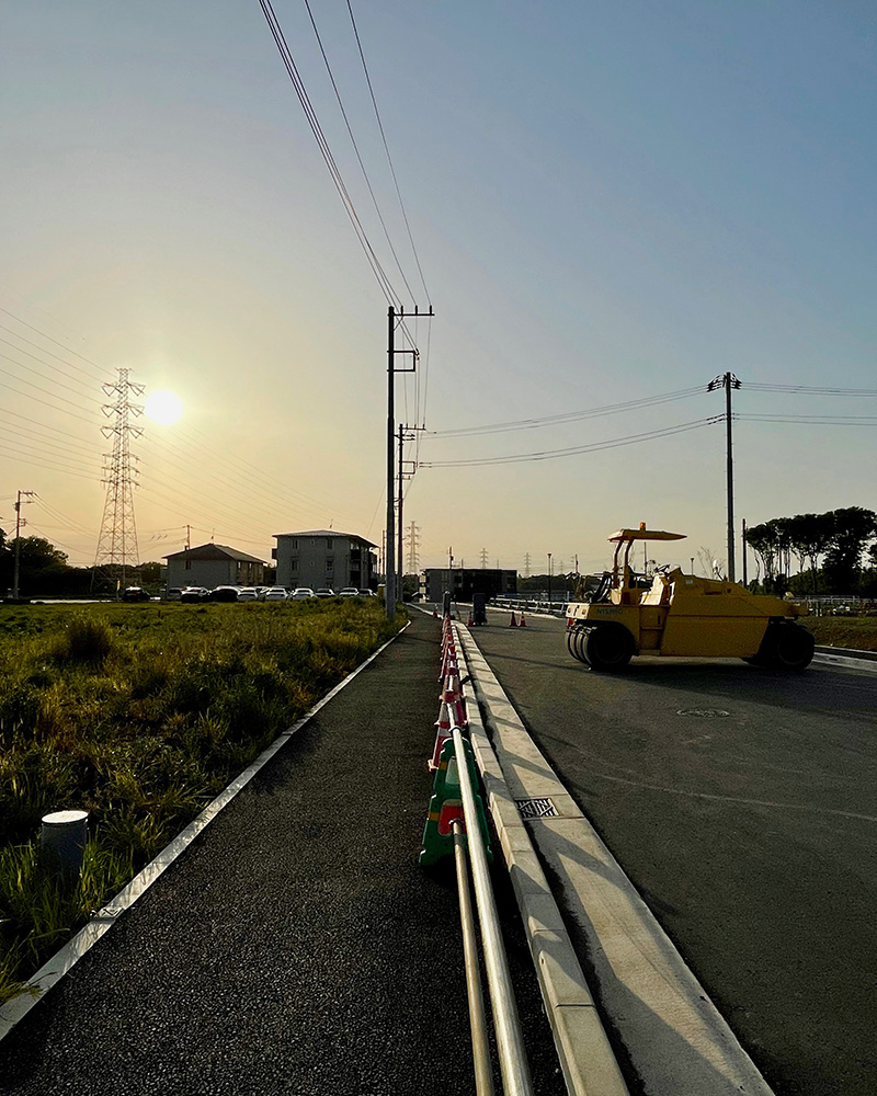 相鉄いずみ野線・ゆめが丘駅の前は、造成工事中の写真