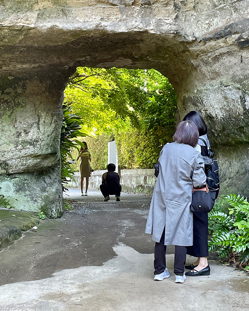 撮影スポットの順番待ちの写真
