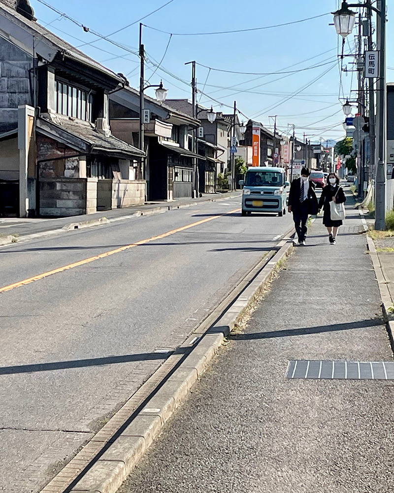 安中宿の街並みの写真