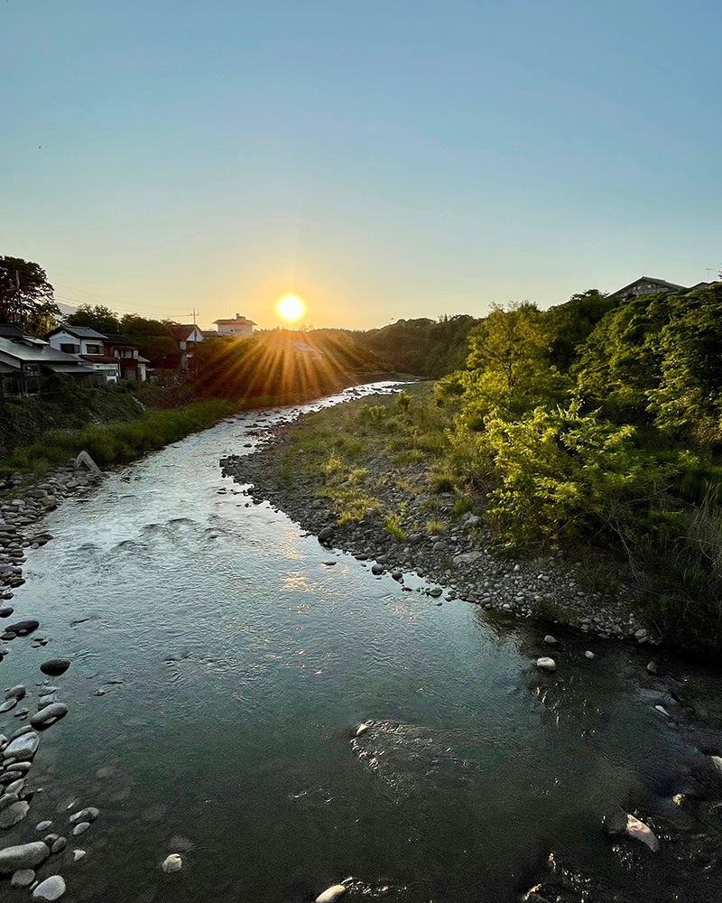 碓氷川を渡って磯部温泉への写真