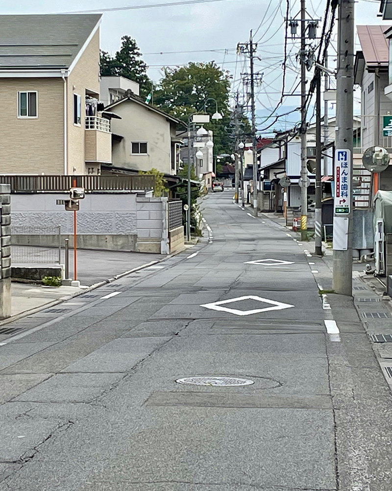 県道399号線を行く写真