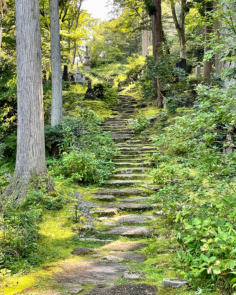 林泉寺の墓所へと向かう写真