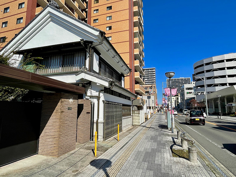 小山宿の街並みの写真