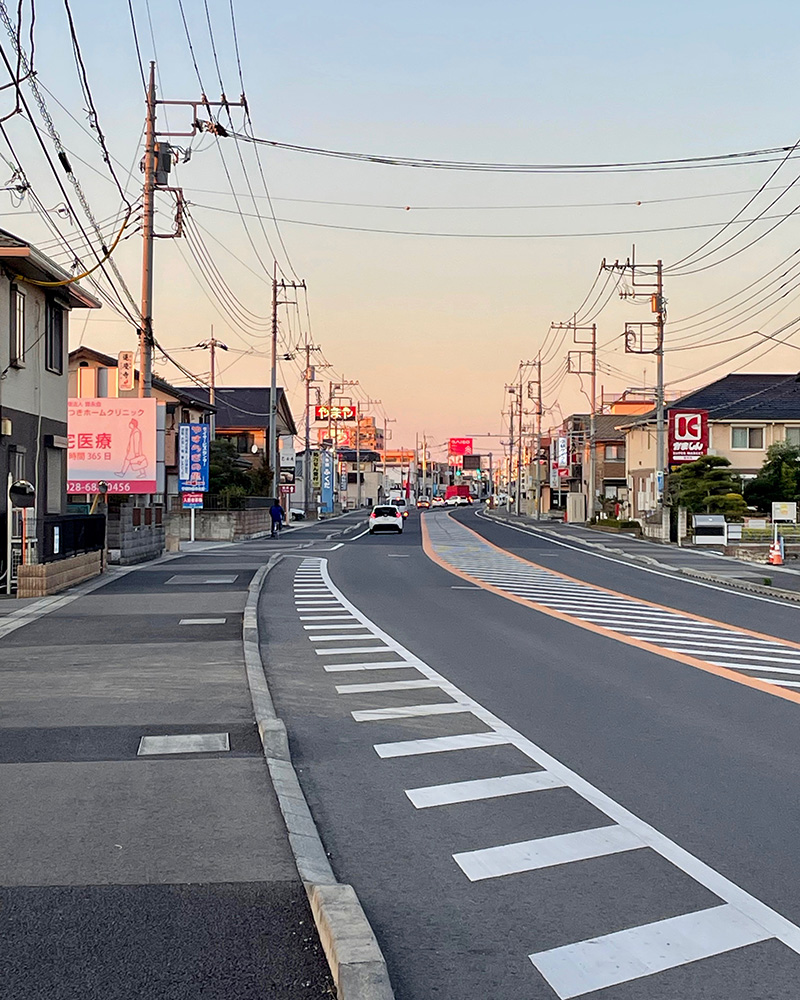 雀宮宿の街並みの写真