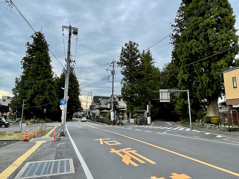 今市の追分、右が例幣使街道、左が日光街道の写真