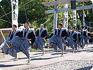 上ノ国八幡宮例大祭 御徒士行列参加